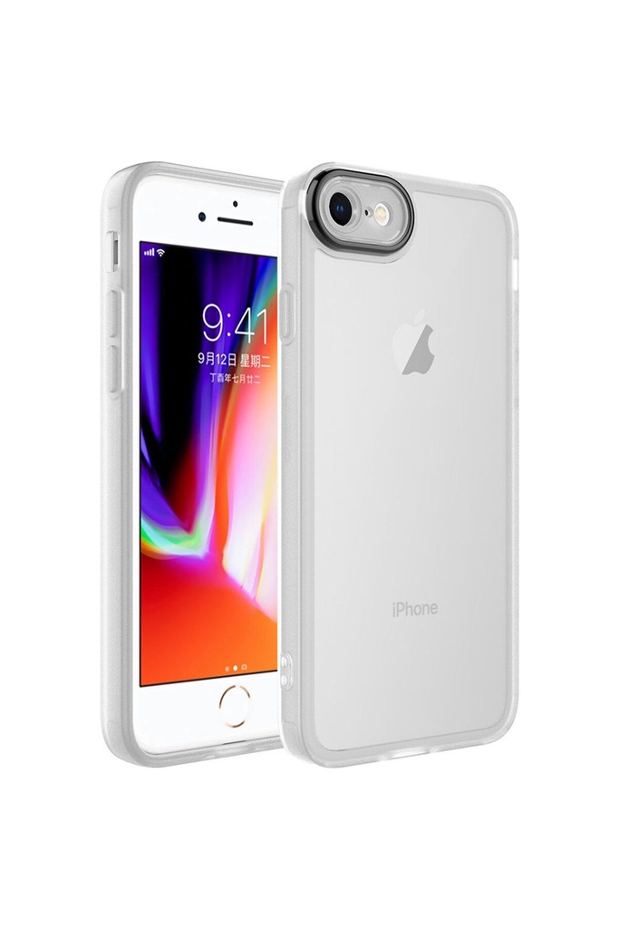 Apple iPhone SE 2020 Uyumlu Kılıf Kamera Korumalı Transparan Zore Post Kapak
