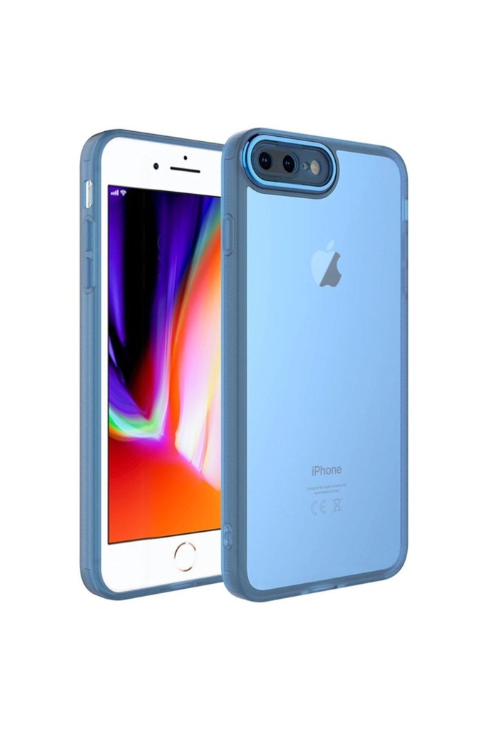 Apple iPhone 8 Plus Uyumlu Kılıf Kamera Korumalı Transparan Zore Post Kapak