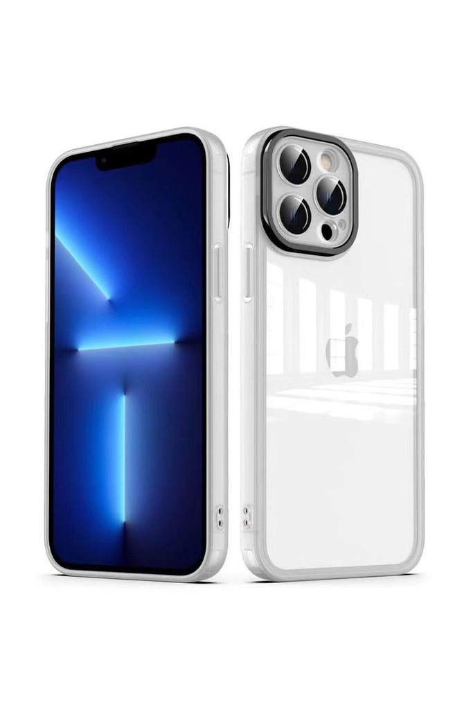 Apple iPhone 12 Pro Max Uyumlu Kılıf Kamera Korumalı Transparan Zore Post Kapak