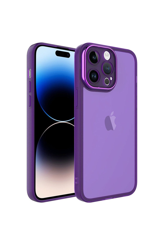 Apple iPhone 14 Pro Max Uyumlu Kılıf Kamera Korumalı Transparan Zore Post Kapak
