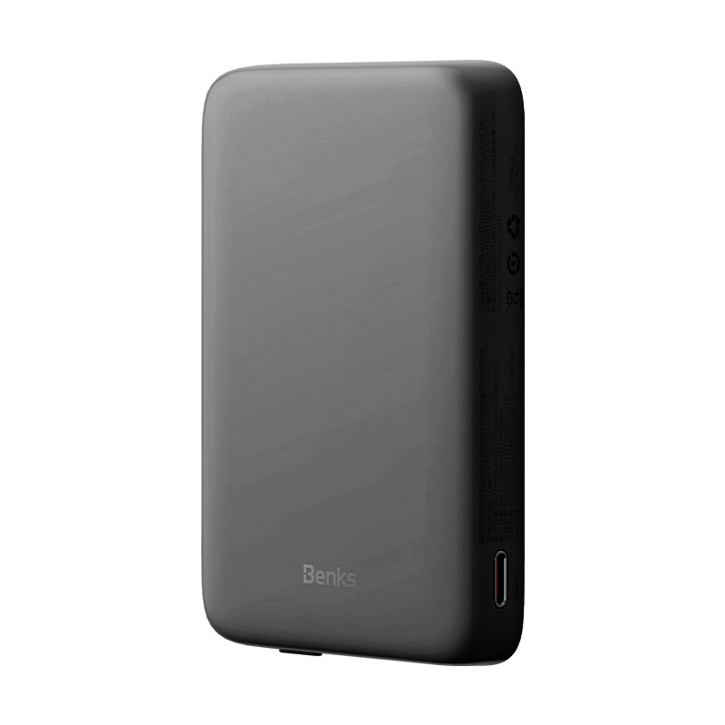 [RNZ-TA87857] Benks MP07 M-safe Magnetik İnce Tasarımlı Powerbank 10000mAh iPhone 12-13-14 Serisi (Siyah)