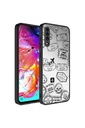 Samsung Galaxy A70 Uyumlu Kılıf Aynalı Desenli Kamera Korumalı Parlak Zore Mirror Kapak