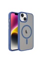 Apple iPhone 13 Uyumlu Kılıf Mat Arka Yüzey Wireless Şarj Özellikli Zore Flet M-safe Kapak