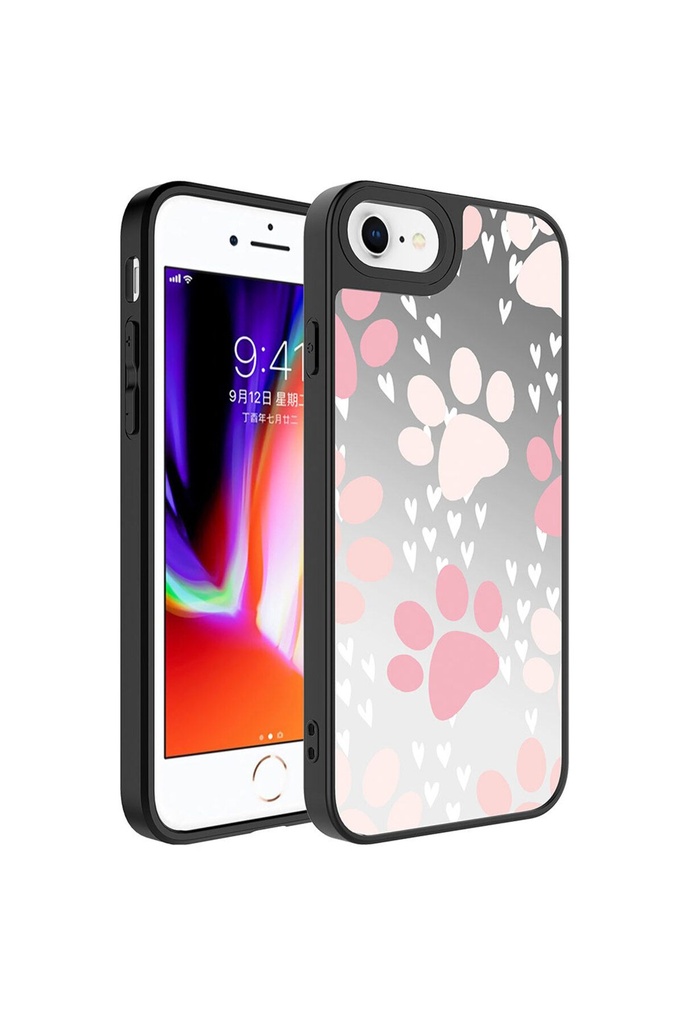 Apple iPhone 8 Plus Uyumlu Kılıf Aynalı Desenli Kamera Korumalı Parlak Zore Mirror Kapak