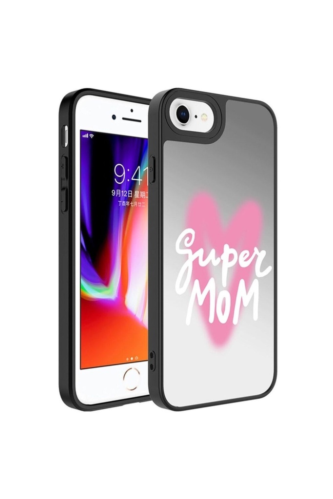 Apple iPhone 8 Plus Uyumlu Kılıf Aynalı Desenli Kamera Korumalı Parlak Zore Mirror Kapak