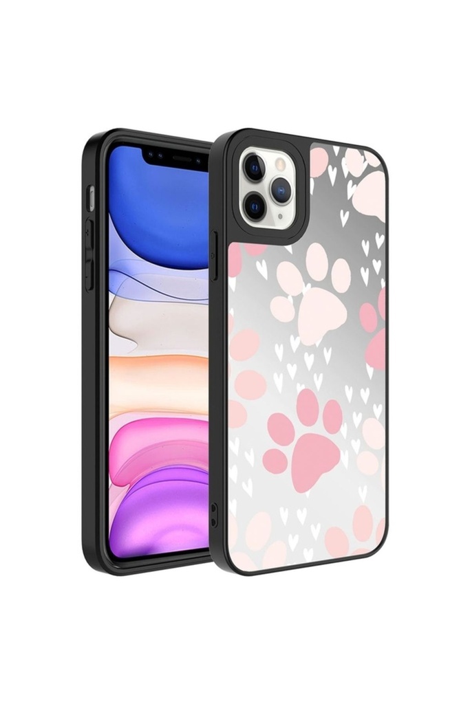 Apple iPhone 11 Pro Uyumlu Kılıf Aynalı Desenli Kamera Korumalı Parlak Zore Mirror Kapak