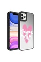 Apple iPhone 11 Pro Max Uyumlu Kılıf Aynalı Desenli Kamera Korumalı Parlak Zore Mirror Kapak
