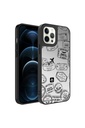 Apple iPhone 12 Pro Uyumlu Kılıf Aynalı Desenli Kamera Korumalı Parlak Zore Mirror Kapak