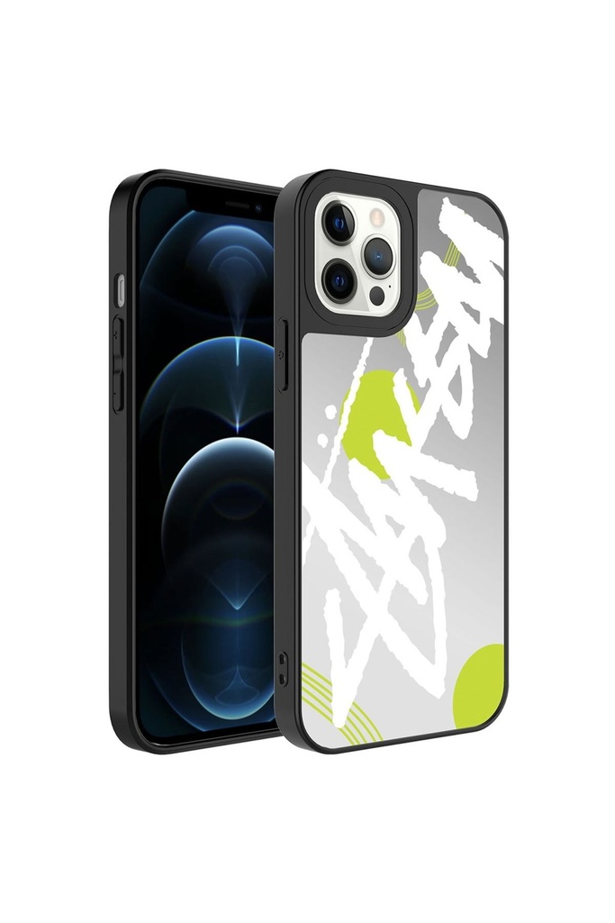 Apple iPhone 12 Pro Uyumlu Kılıf Aynalı Desenli Kamera Korumalı Parlak Zore Mirror Kapak