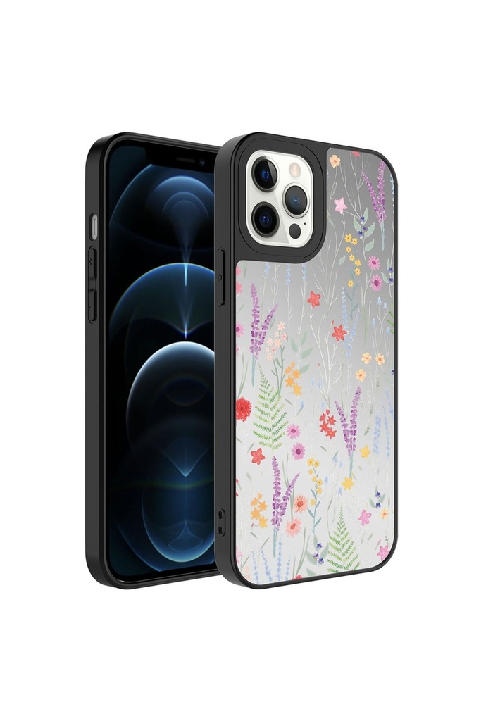 Apple iPhone 12 Pro Max Uyumlu Kılıf Aynalı Desenli Kamera Korumalı Parlak Zore Mirror Kapak