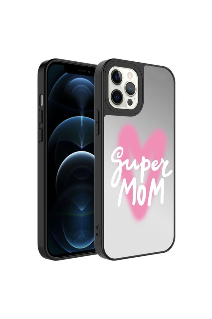 Apple iPhone 12 Pro Max Uyumlu Kılıf Aynalı Desenli Kamera Korumalı Parlak Zore Mirror Kapak
