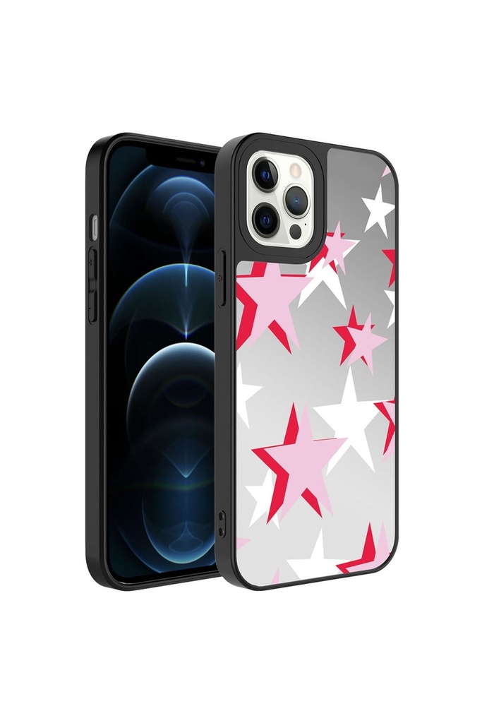 Apple iPhone 12 Pro Max Uyumlu Kılıf Aynalı Desenli Kamera Korumalı Parlak Zore Mirror Kapak