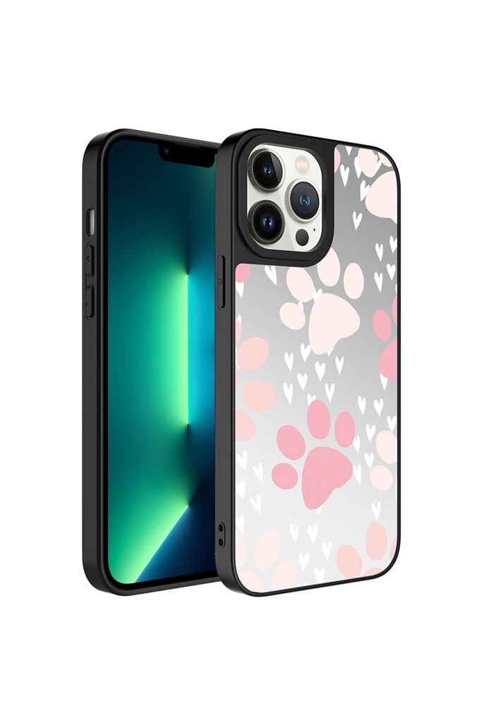 Apple iPhone 13 Pro Max Uyumlu Kılıf Aynalı Desenli Kamera Korumalı Parlak Zore Mirror Kapak