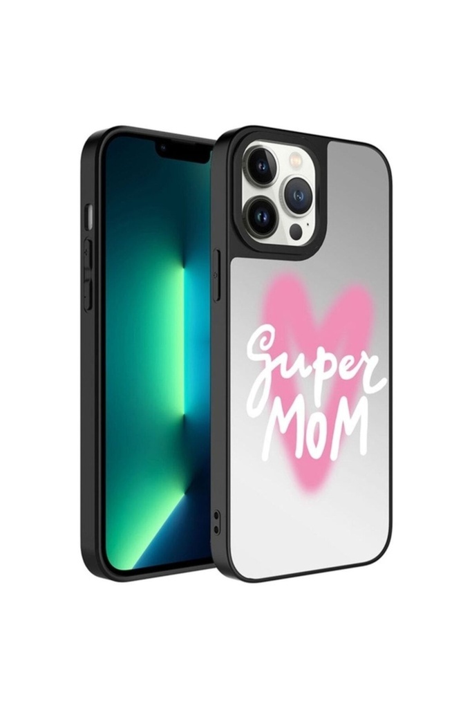 Apple iPhone 13 Pro Max Uyumlu Kılıf Aynalı Desenli Kamera Korumalı Parlak Zore Mirror Kapak