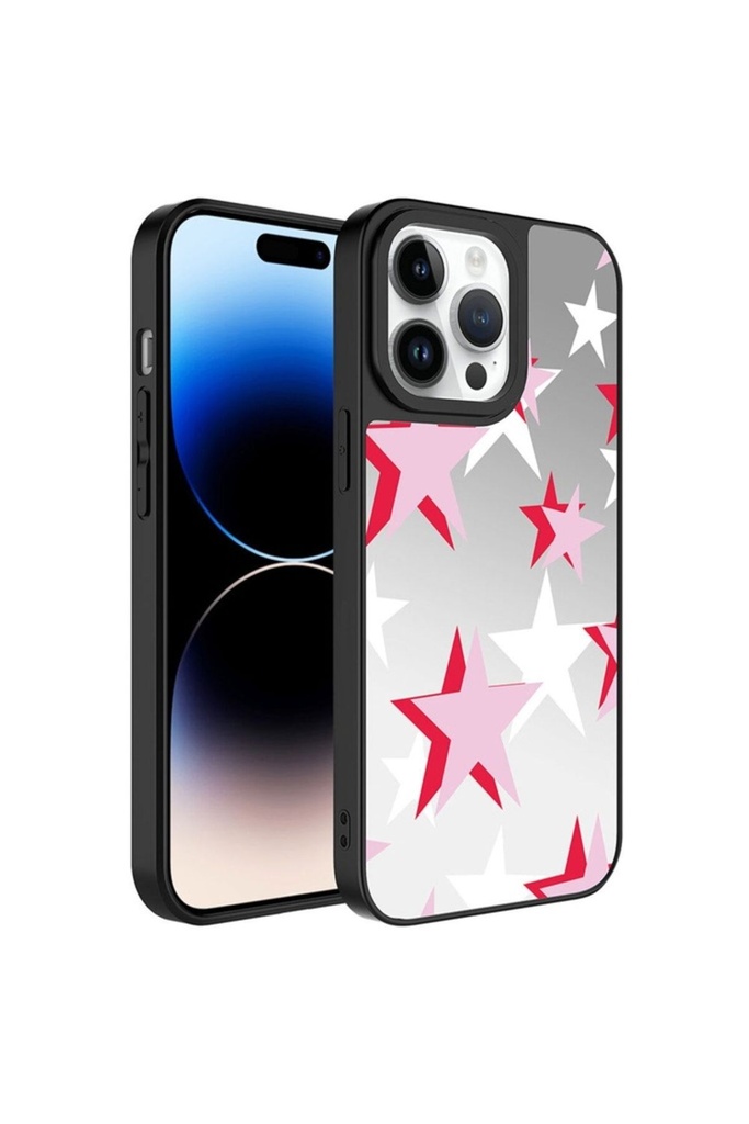 Apple iPhone 14 Pro Uyumlu Kılıf Aynalı Desenli Kamera Korumalı Parlak Zore Mirror Kapak
