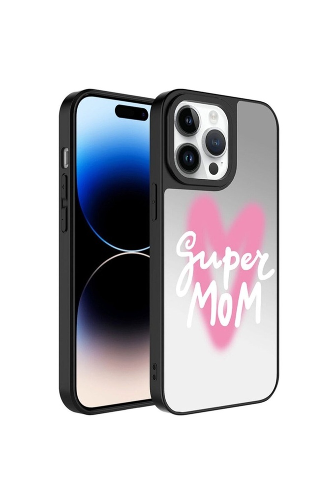 Apple iPhone 14 Pro Max Uyumlu Kılıf Aynalı Desenli Kamera Korumalı Parlak Zore Mirror Kapak