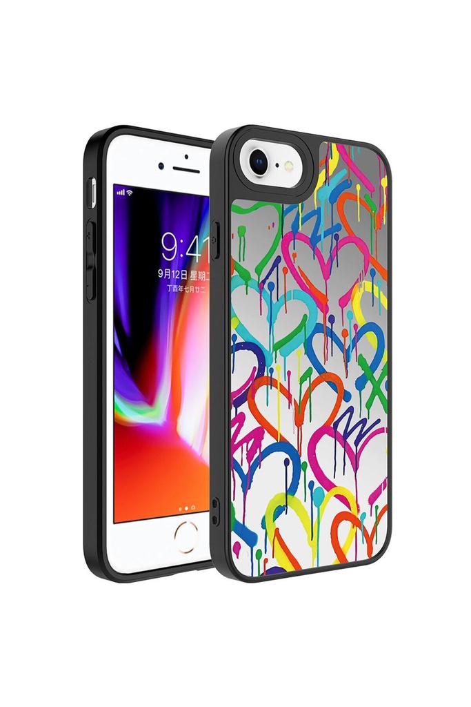 Xiaomi Redmi Note 8 Uyumlu Kılıf Aynalı Desenli Kamera Korumalı Parlak Zore Mirror Kapak