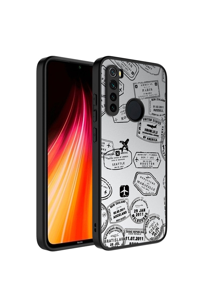 Xiaomi Redmi Note 8 Uyumlu Kılıf Aynalı Desenli Kamera Korumalı Parlak Zore Mirror Kapak