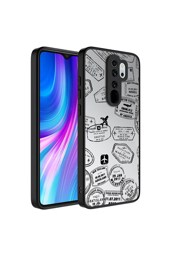 Xiaomi Redmi Note 8 Pro Uyumlu Kılıf Aynalı Desenli Kamera Korumalı Parlak Zore Mirror Kapak
