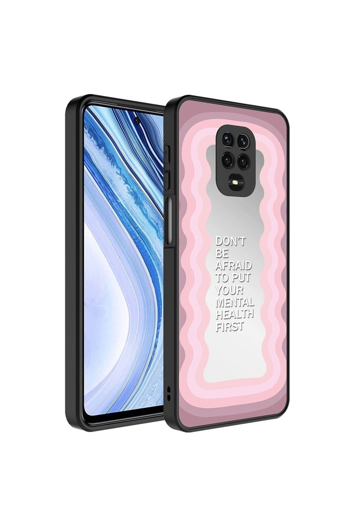 Xiaomi Redmi Note 9 Pro Uyumlu Kılıf Aynalı Desenli Kamera Korumalı Parlak Zore Mirror Kapak