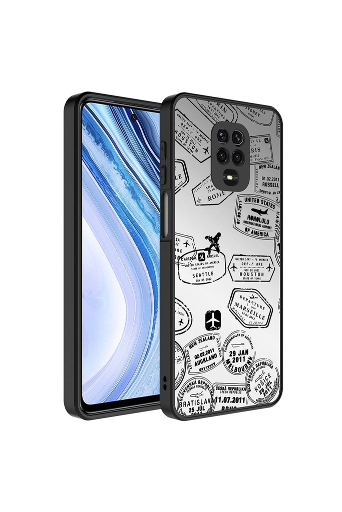 Xiaomi Redmi Note 9 Pro Uyumlu Kılıf Aynalı Desenli Kamera Korumalı Parlak Zore Mirror Kapak