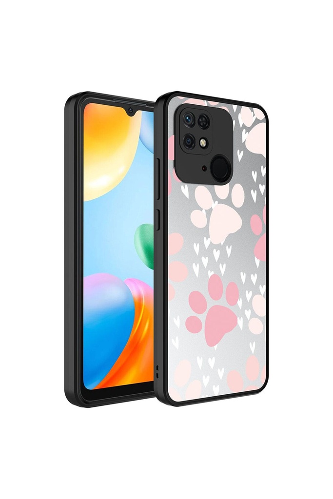 Xiaomi Redmi 10C Uyumlu Kılıf Aynalı Desenli Kamera Korumalı Parlak Zore Mirror Kapak