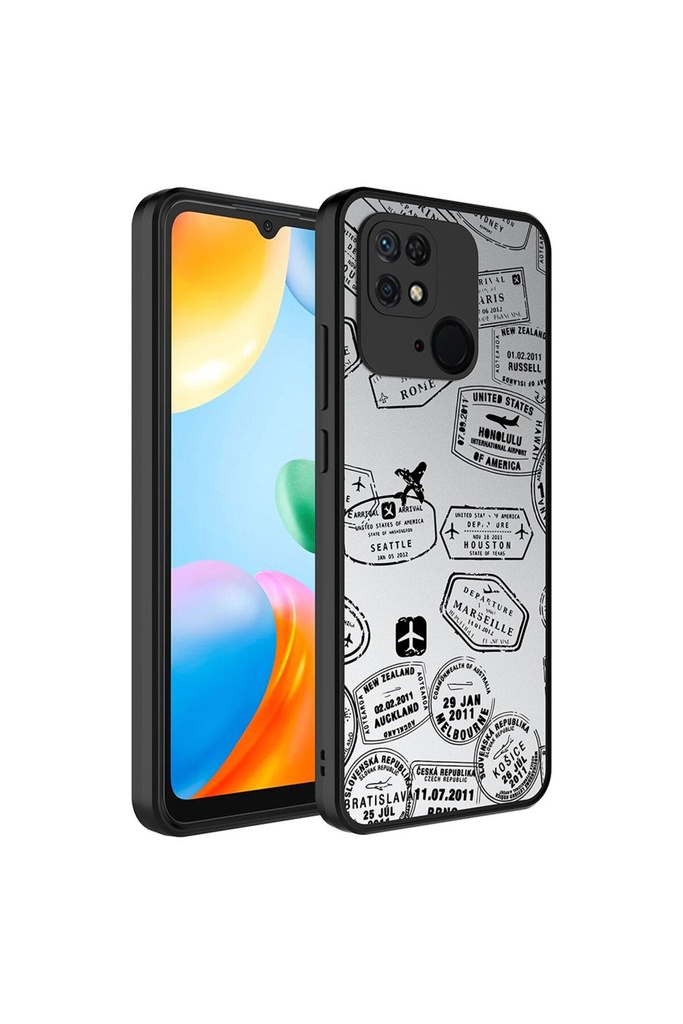 Xiaomi Redmi 10C Uyumlu Kılıf Aynalı Desenli Kamera Korumalı Parlak Zore Mirror Kapak