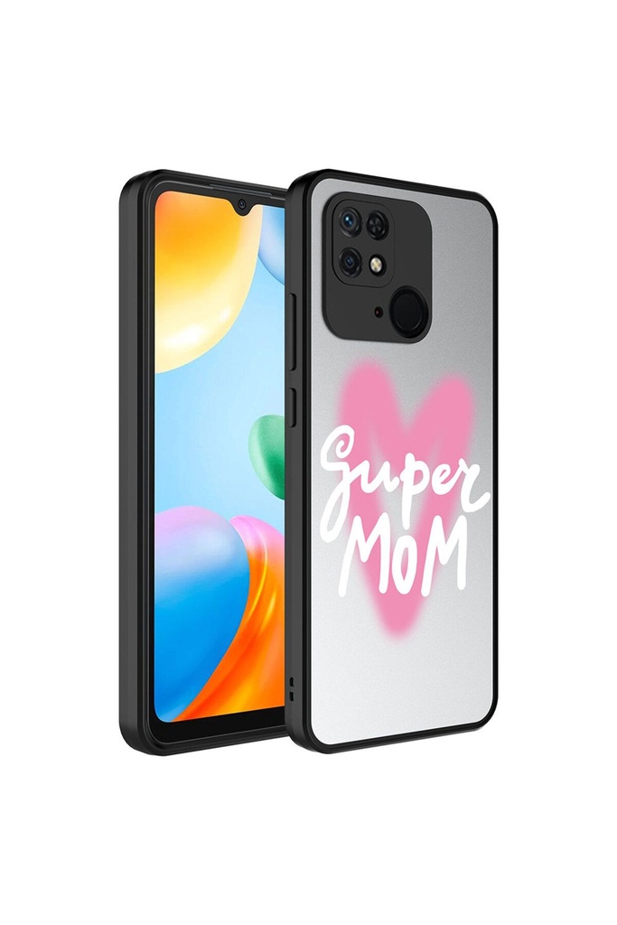 Xiaomi Redmi 10C Uyumlu Kılıf Aynalı Desenli Kamera Korumalı Parlak Zore Mirror Kapak