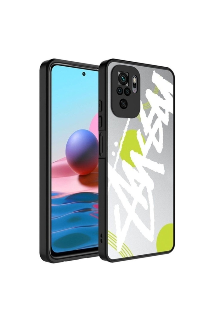 Xiaomi Redmi Note 10 Uyumlu Kılıf Aynalı Desenli Kamera Korumalı Parlak Zore Mirror Kapak