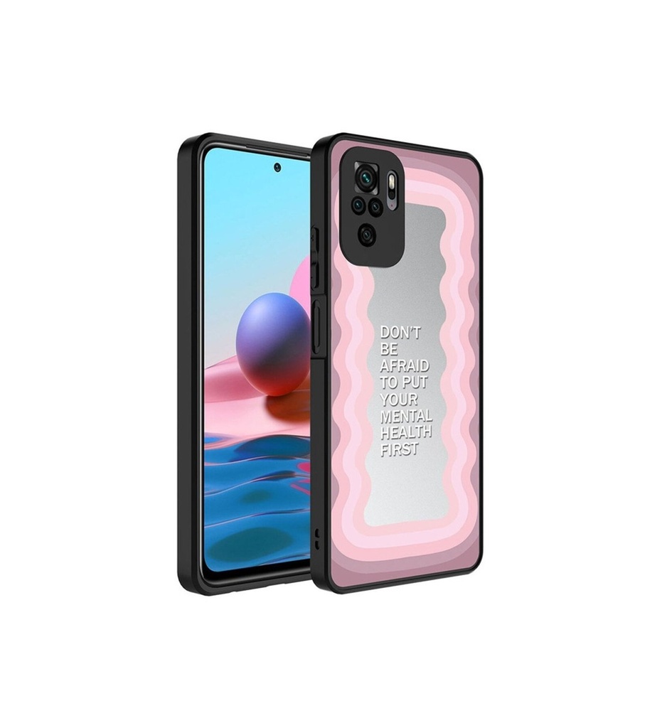Xiaomi Redmi Note 10S Uyumlu Kılıf Aynalı Desenli Kamera Korumalı Parlak Zore Mirror Kapak