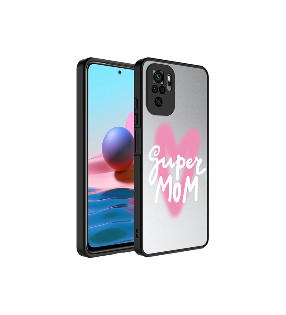 Xiaomi Redmi Note 10S Uyumlu Kılıf Aynalı Desenli Kamera Korumalı Parlak Zore Mirror Kapak
