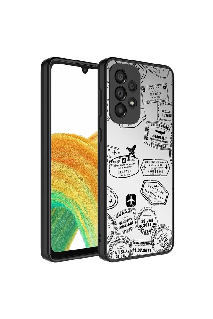 Samsung Galaxy A33 5G Uyumlu Kılıf Aynalı Desenli Kamera Korumalı Parlak Zore Mirror Kapak