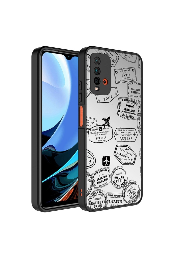 Xiaomi Redmi 9T Uyumlu Kılıf Aynalı Desenli Kamera Korumalı Parlak Zore Mirror Kapak