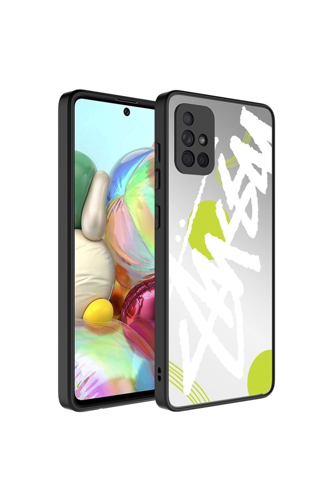 Samsung Galaxy A51 Uyumlu Kılıf Aynalı Desenli Kamera Korumalı Parlak Zore Mirror Kapak