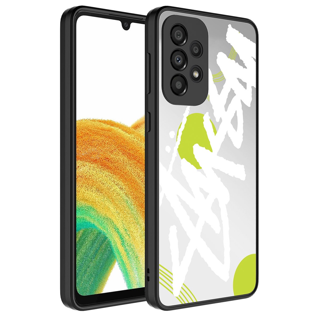 Samsung Galaxy A52 Uyumlu Kılıf Aynalı Desenli Kamera Korumalı Parlak Zore Mirror Kapak