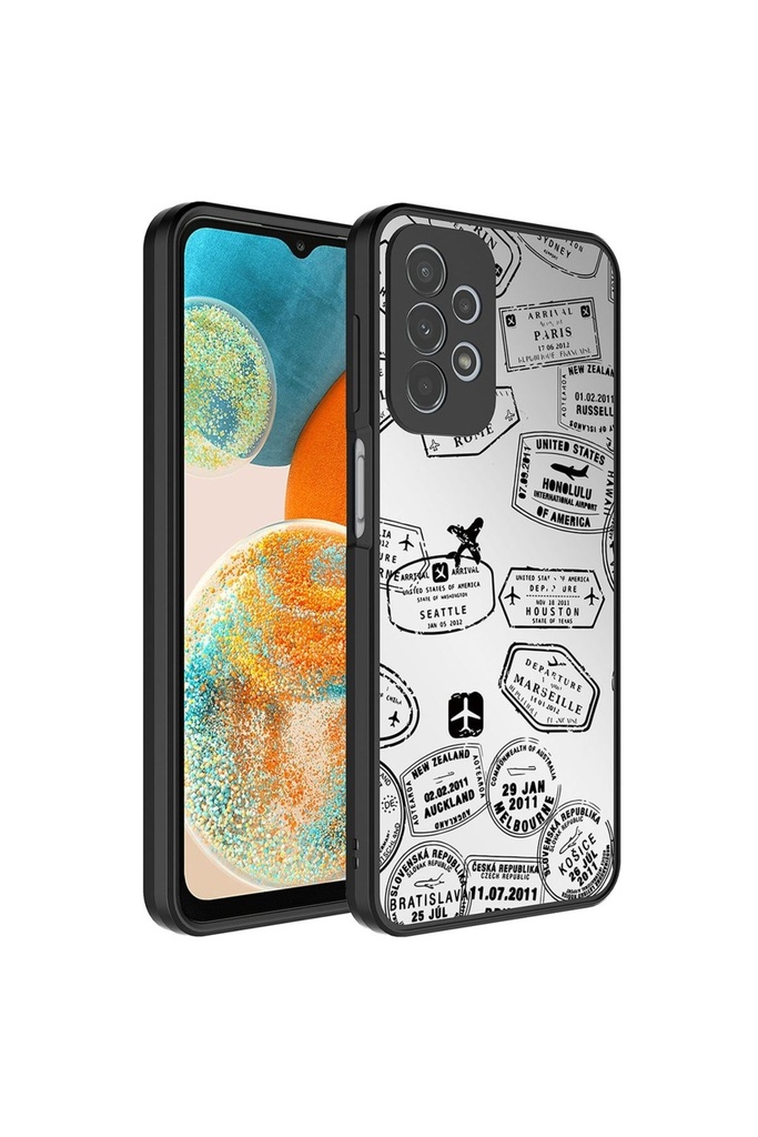 Samsung Galaxy A72 Uyumlu Kılıf Aynalı Desenli Kamera Korumalı Parlak Zore Mirror Kapak