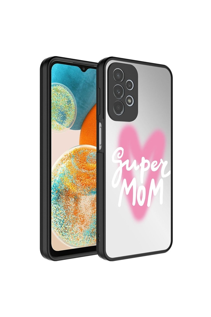 Samsung Galaxy A72 Uyumlu Kılıf Aynalı Desenli Kamera Korumalı Parlak Zore Mirror Kapak