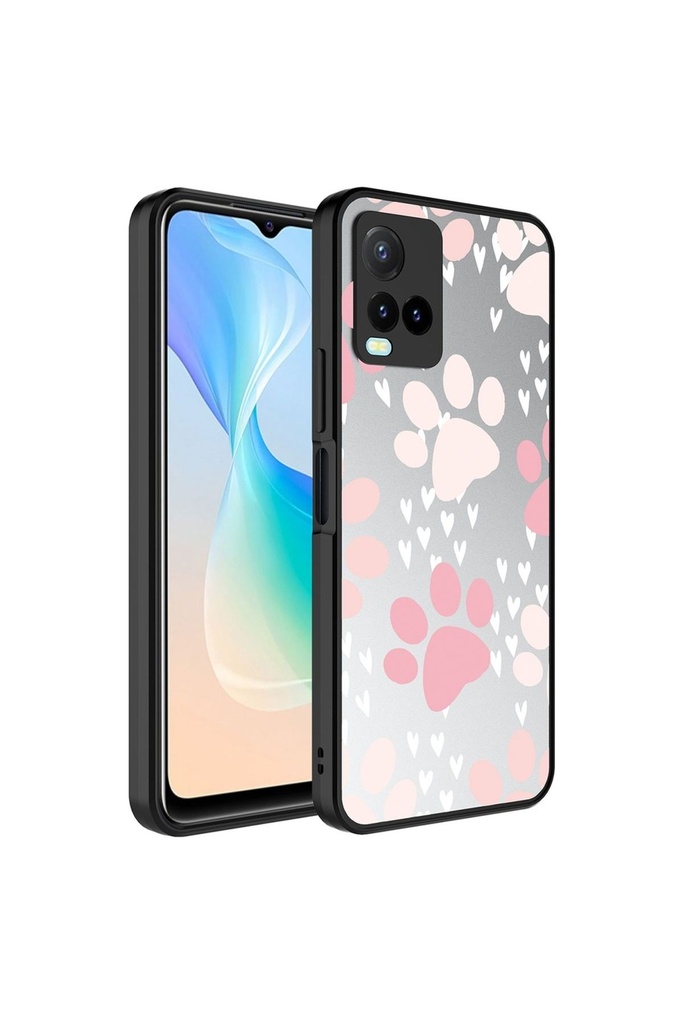 Vivo Y32 Uyumlu Kılıf Aynalı Desenli Kamera Korumalı Parlak Zore Mirror Kapak