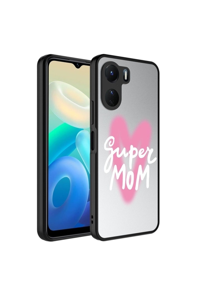 Vivo Y16 Uyumlu Kılıf Aynalı Desenli Kamera Korumalı Parlak Zore Mirror Kapak