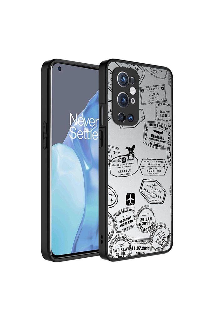 OnePlus 9 Pro Uyumlu Kılıf Aynalı Desenli Kamera Korumalı Parlak Zore Mirror Kapak