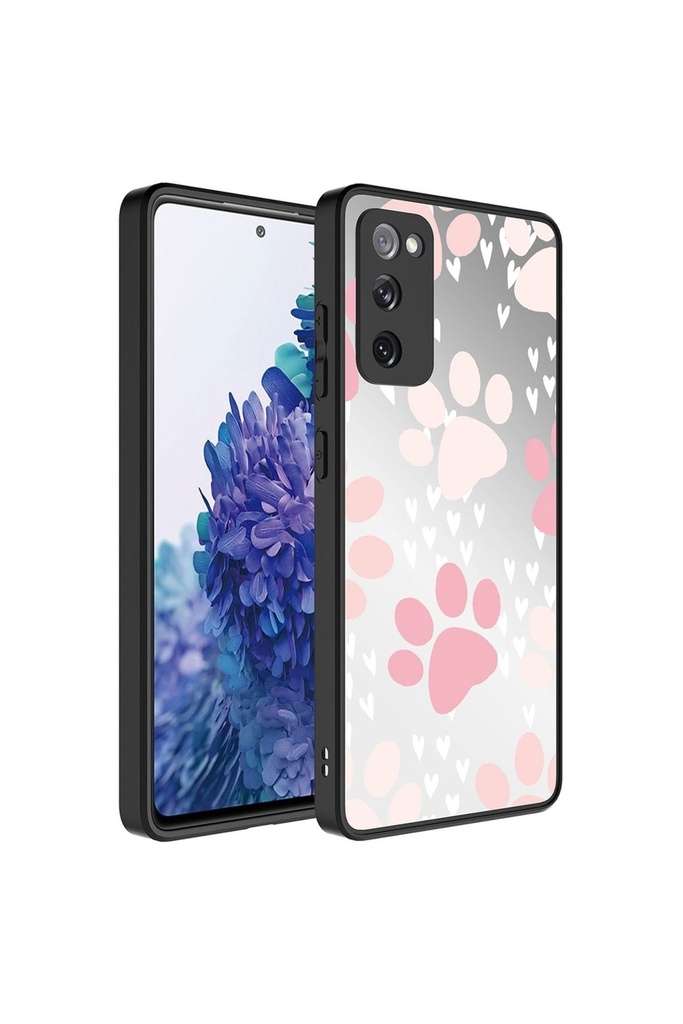 Samsung Galaxy S20 FE Uyumlu Kılıf Aynalı Desenli Kamera Korumalı Parlak Zore Mirror Kapak