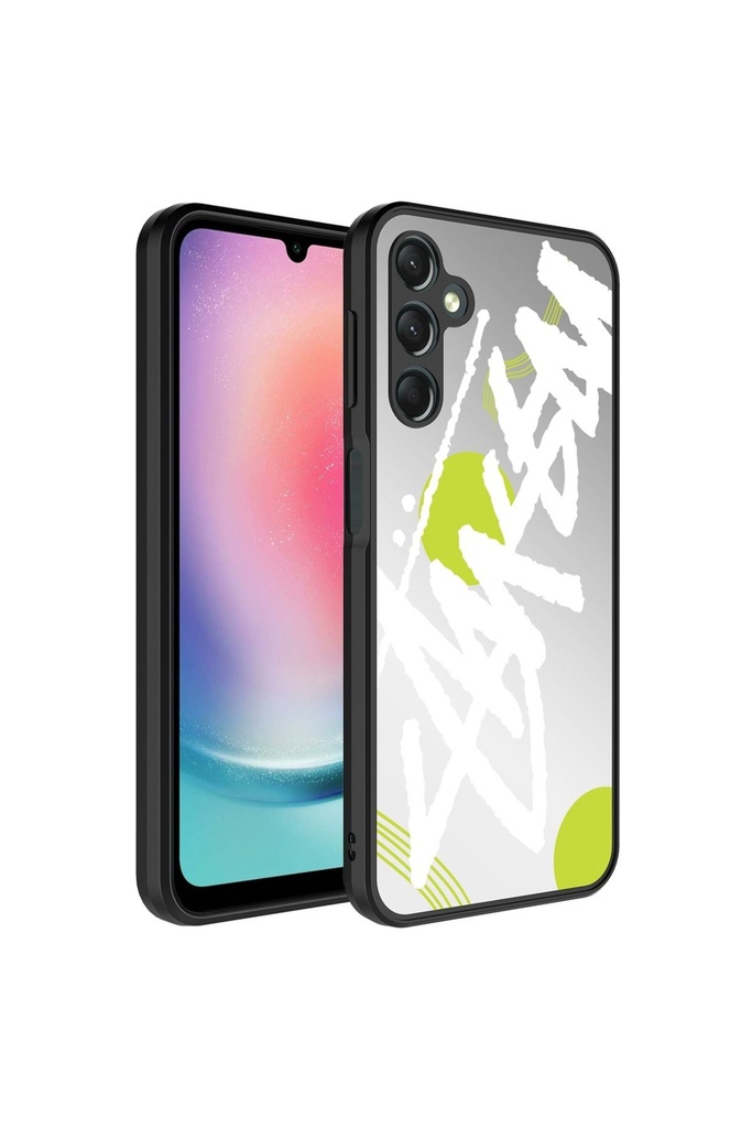 Samsung Galaxy A34 Uyumlu Kılıf Aynalı Desenli Kamera Korumalı Parlak Zore Mirror Kapak