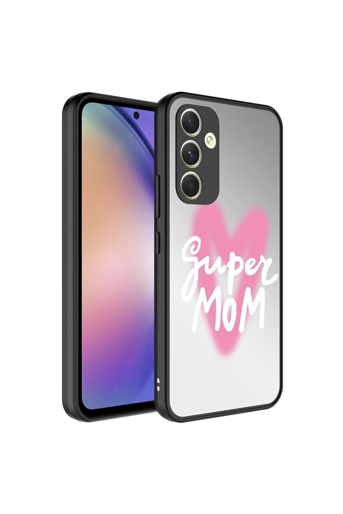 Samsung Galaxy A54 Uyumlu Kılıf Aynalı Desenli Kamera Korumalı Parlak Zore Mirror Kapak