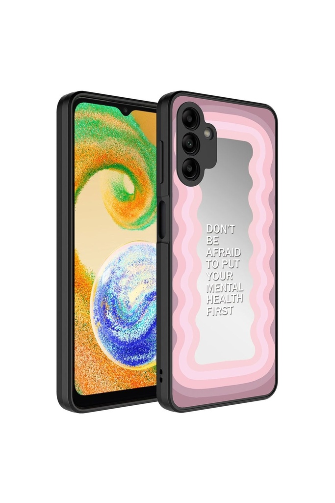 Samsung Galaxy A04S Uyumlu Kılıf Aynalı Desenli Kamera Korumalı Parlak Zore Mirror Kapak