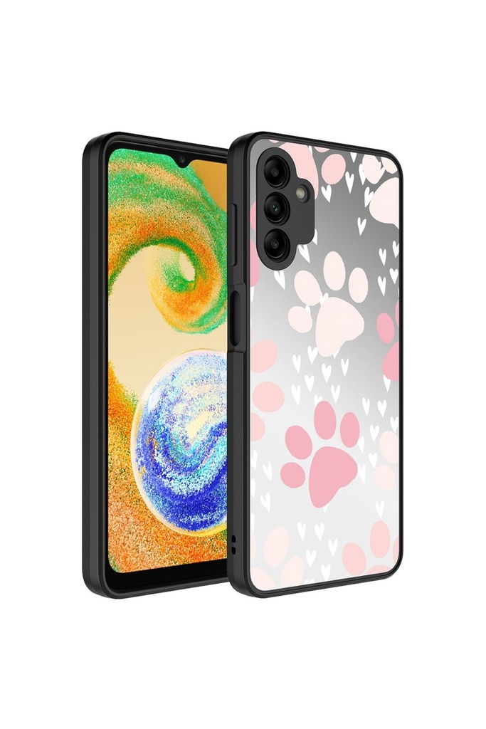 Samsung Galaxy A04S Uyumlu Kılıf Aynalı Desenli Kamera Korumalı Parlak Zore Mirror Kapak