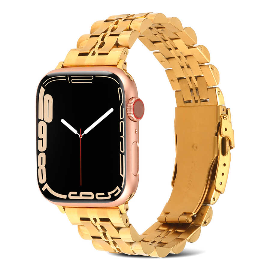 ​​​Apple Watch 7 41mm Uyumlu KRD-54 Metal Kordon