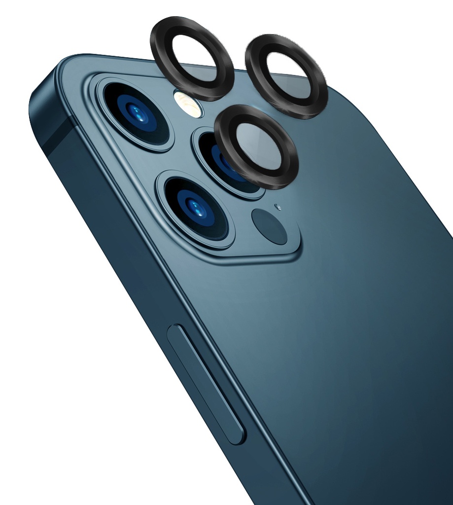 [RNZ-TA88800] Apple iPhone 13 Pro Max Uyumlu Go Des CL-10 Kamera Lens Koruyucu (Siyah)