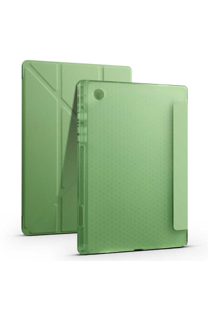 Samsung Galaxy Tab A8 10.5 SM-X200 (2021) Uyumlu Kılıf Zore Tri Folding Kalem Bölmeli Standlı Kılıf