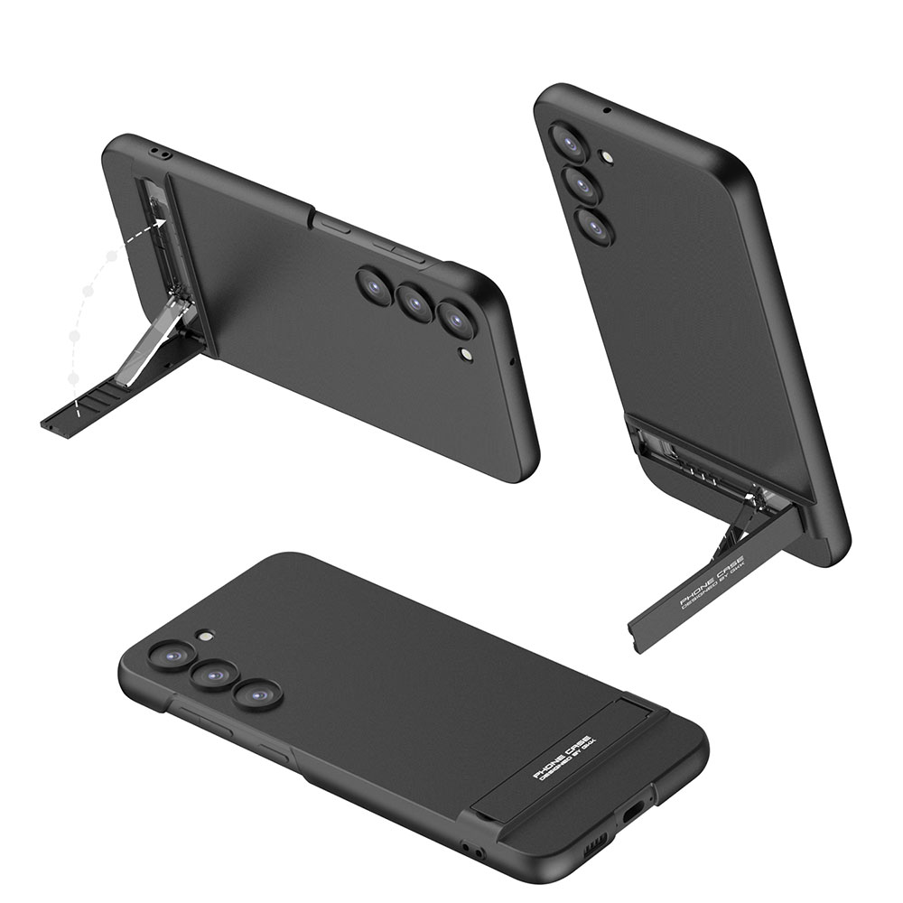 Samsung Galaxy S23 Uyumlu Kılıf Zore Kamera Korumalı Dikey Standlı Ays Kapak