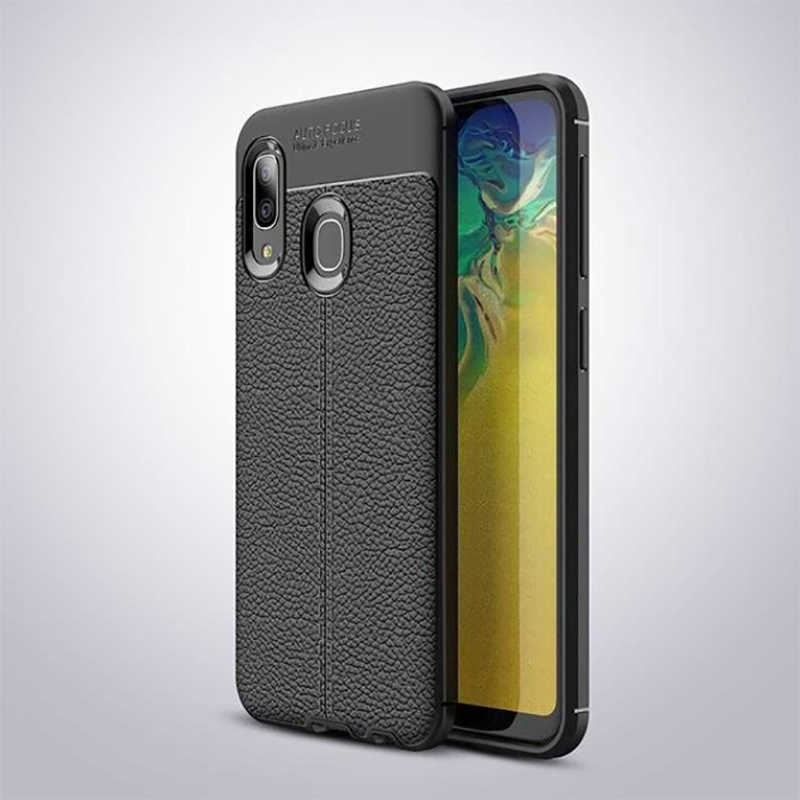 [RNZ-TA30063] Samsung Galaxy A20 Uyumlu Kılıf Zore Niss Silikon Kapak (Siyah)
